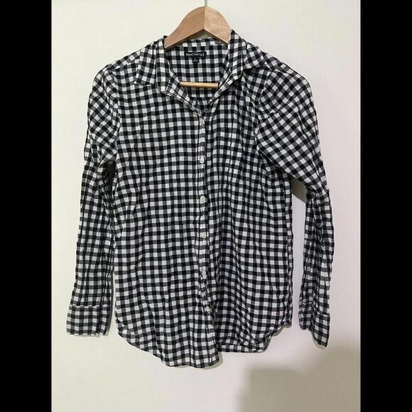 J. Crew Tops - J Crew Women's Top Small Mercantile Plaid Button Front Roll Tab Sleeve I…​